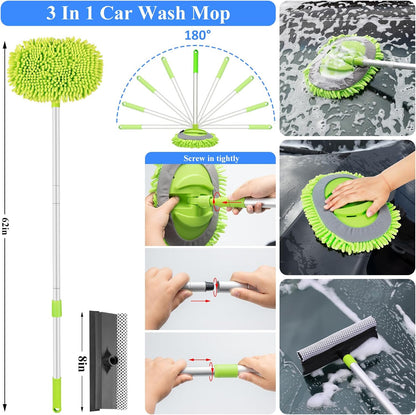 37Pcs Car Detailing Brush Set, Car Detailing Kit, Auto Detailing Drill Brush Set, Car Detailing Brushes, Car Wash Cleaning Tools Kit with Car Vacuum for Interior, Exterior, Wheels, Blue