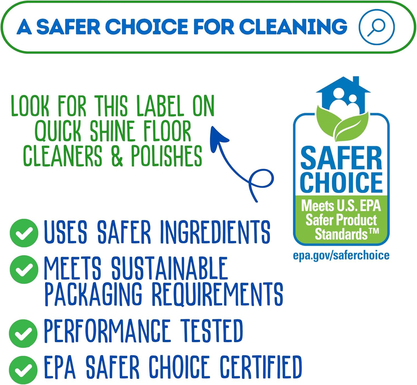 Quick Shine Hardwood Floor Cleaner & Wood Floor Polish w/Plant-Derived Carnauba 2-27oz Bottles, Removes Scratches, Safer Choice, A Clean That Can Be Seen