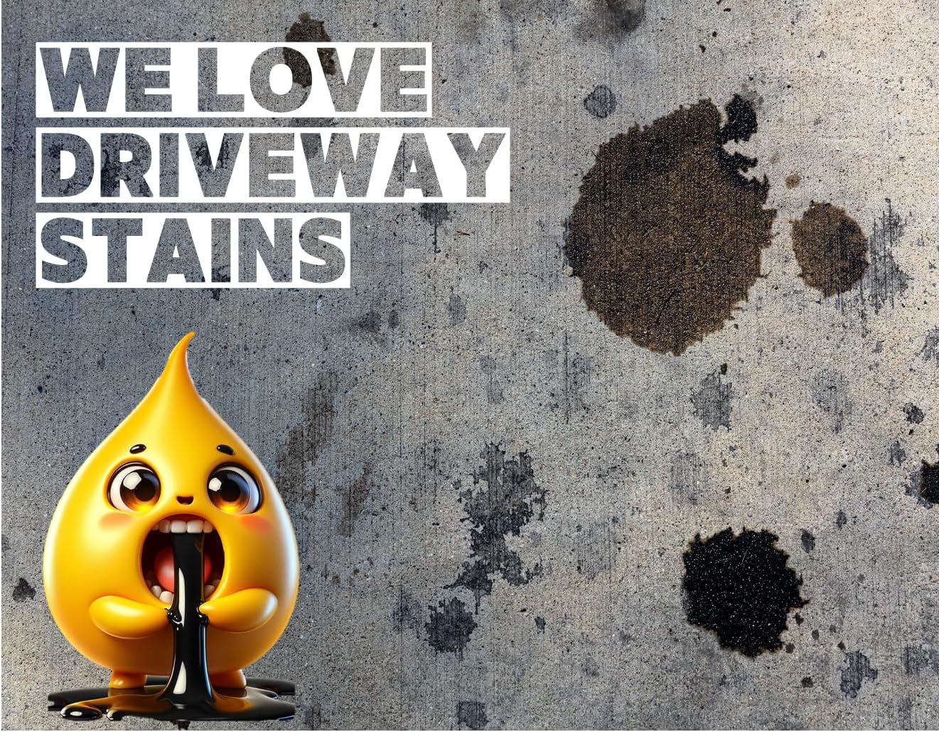 Overnight Stain Remover for Cleaning Oil Stains on Concrete, Driveway, Pavers & Garage Floors,White, AOD3232301