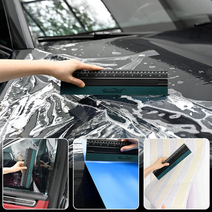 NEWISHTOOL Vinyl Wrap Squeegee for Vinyl, Big Size Wallpaper Smoothing Squeegee, 3 Pack 25CM Decals Squeegee with Ruler & Micro Suede Felt Edge for Sign Making Graphic Window Tint Film Application
