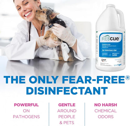 REScue One-Step Ready-to-Use Disinfectant Cleaner & Deodorizer – For Veterinary Use, Animal Shelters, Pet Foster Homes, Kennels, Litter Box – 32 Ounce RTU (Spray Nozzle NOT Included)