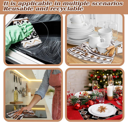 36 Pack Vintage Reusable Cleaning Cloths Washable Cotton Kitchen Towels for Home (Gray)