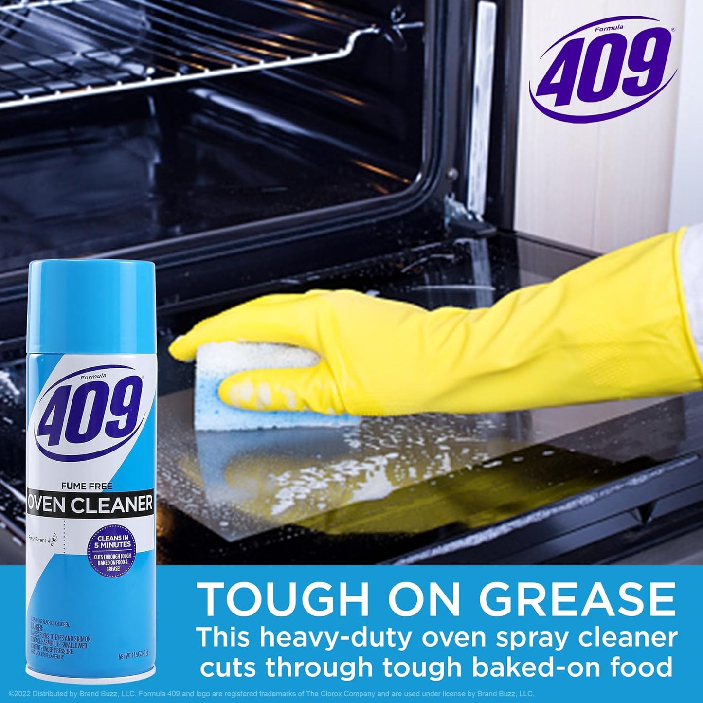 409 Fume Free Oven Cleaner 19oz Aerosol, Fresh Scent, Cuts Through Grease & Grime on Contact, A Powerful Clean You Can Trust, Fresh Scent, 19 Oz | Grill Cleaner, Stove Top Cleaner
