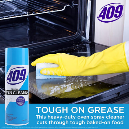 409 Fume Free Oven Cleaner 19oz Aerosol, Fresh Scent, Cuts Through Grease & Grime on Contact, A Powerful Clean You Can Trust, Fresh Scent, 19 Oz | Grill Cleaner, Stove Top Cleaner