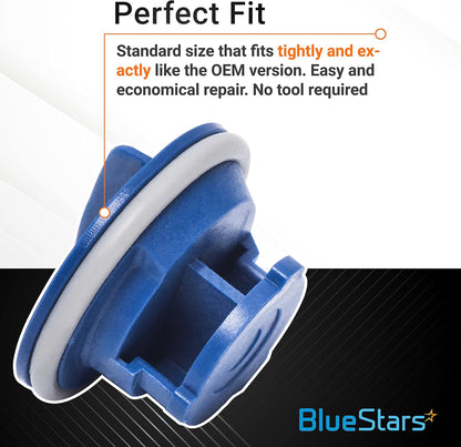 BlueStars WPW10077881 Dishwasher Rinse Aid Cap - Ultra Durable Dispenser Cap - Compatible with Whirlpool KitchenAid Dishwashers - Replaces W10077881 PS11748135 AP6014865 - PACK OF 2