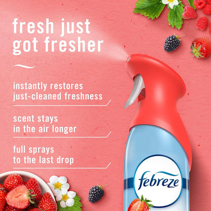 Febreze Air Mist, Air Freshener Spray, Odor Fighting Room Spray, Deodorizer for Home Bathroom Kitchen Office Apartment Dorm Room Classroom, Linen & Sky Scent, 8.1oz (Pack of 6)