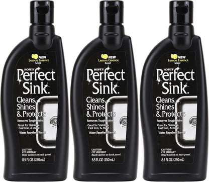 HOPE'S Perfect Sink Cleaner and Polish, Restorative, Removes Stains, Cast Iron, Corian, Composite, Acrylic, 8.5 Fl Oz