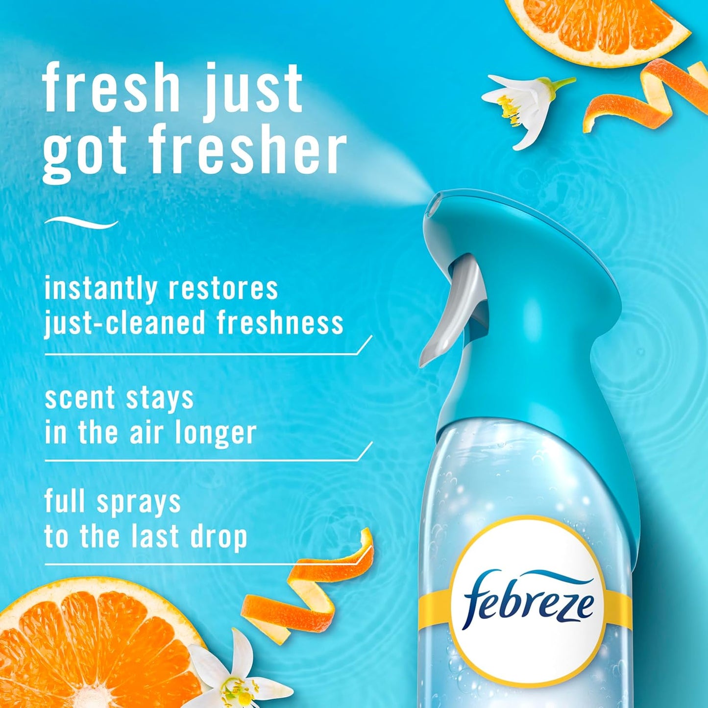 Febreze Air Mist, Air Freshener Spray, Odor Fighting Room Spray, Deodorizer for Home Bathroom Kitchen Office Apartment Dorm Room Classroom, Kitchen Base Mix, 8.1oz, 3ct