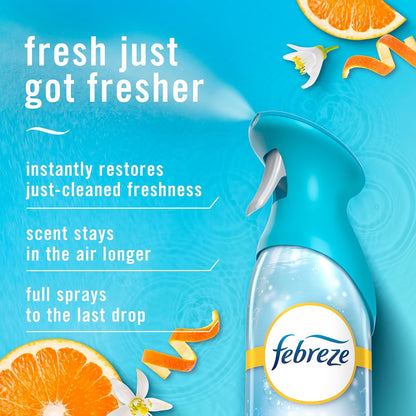 Febreze Air Mist, Air Freshener Spray, Odor Fighting Room Spray, Deodorizer for Home Bathroom Kitchen Office Apartment Dorm Room Classroom, Kitchen Base Mix, 8.1oz, 3ct