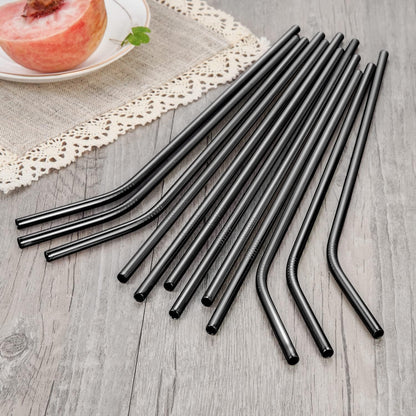 20 Pack Reusable Stainless Steel Metal Straws,10.5" & 8.5" Reusable Drinking Straws with 20 Silicone Tips 5 Straw Brushes 1 Travel Case,Eco Friendly Extra Long Metal Straw Fit for 20 24 30 oz Tumbler