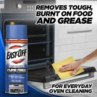 Easy-Off Fume Free Oven Cleaner Foam, Removes Grease & Burned-On Food, For Ovens, Air Fryers & More 14.5oz