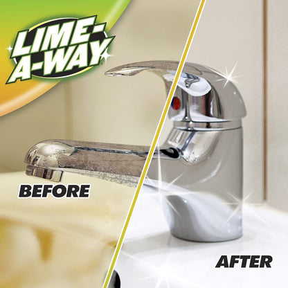 Lime-A-Way Hard Water Stain Remover Spray, Removes Lime, Calcium & Rust in Seconds, Bathroom Cleaner, 22 fl oz