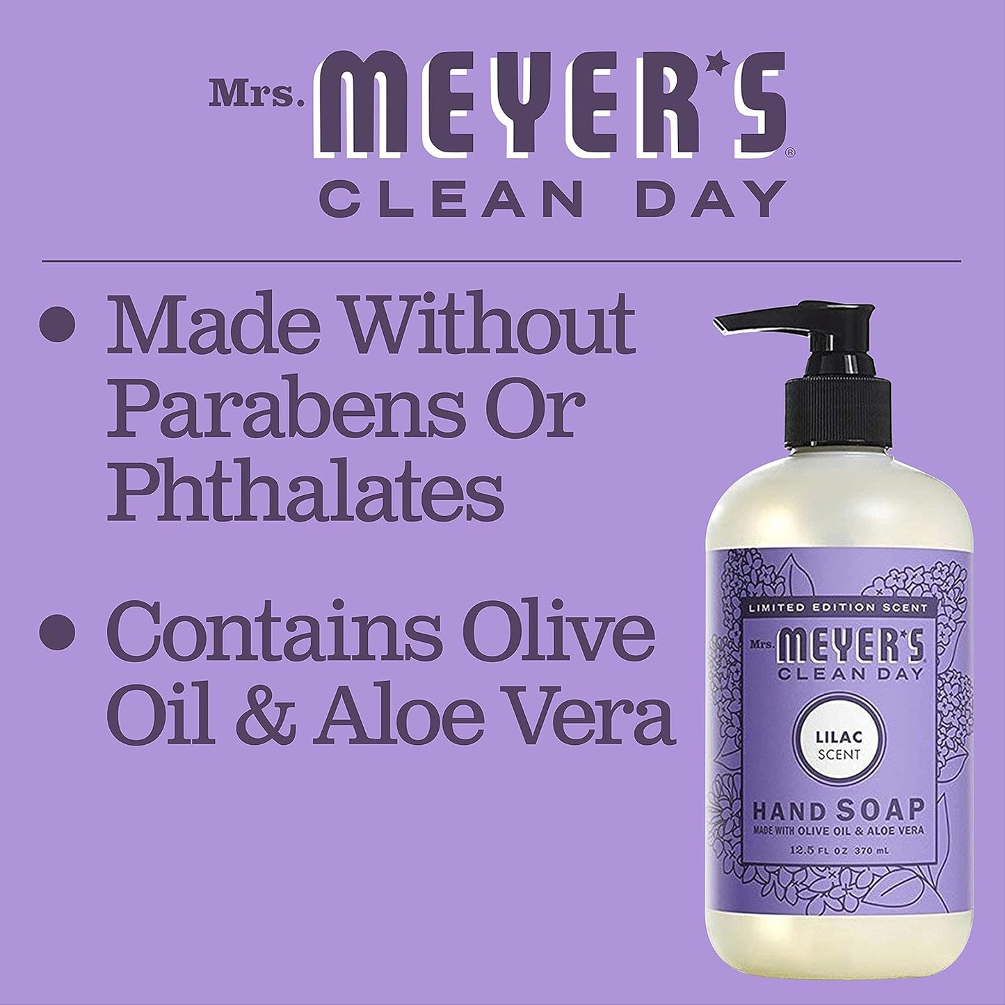 Mrs. MEYER'S Kitchen Set, Dish Soap, Hand Soap, and Multi-Surface Cleaner, 3 CT (Peony)