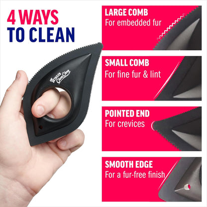 ChomChom Roller Detailer- Scraper for Pet Hair Remover and Lint - Great for CAR - Cat and Dog Hair Remover for Couch, Furniture, Carpet, Clothing and Bedding - Travel Multi-Surface Fur Removal Tool