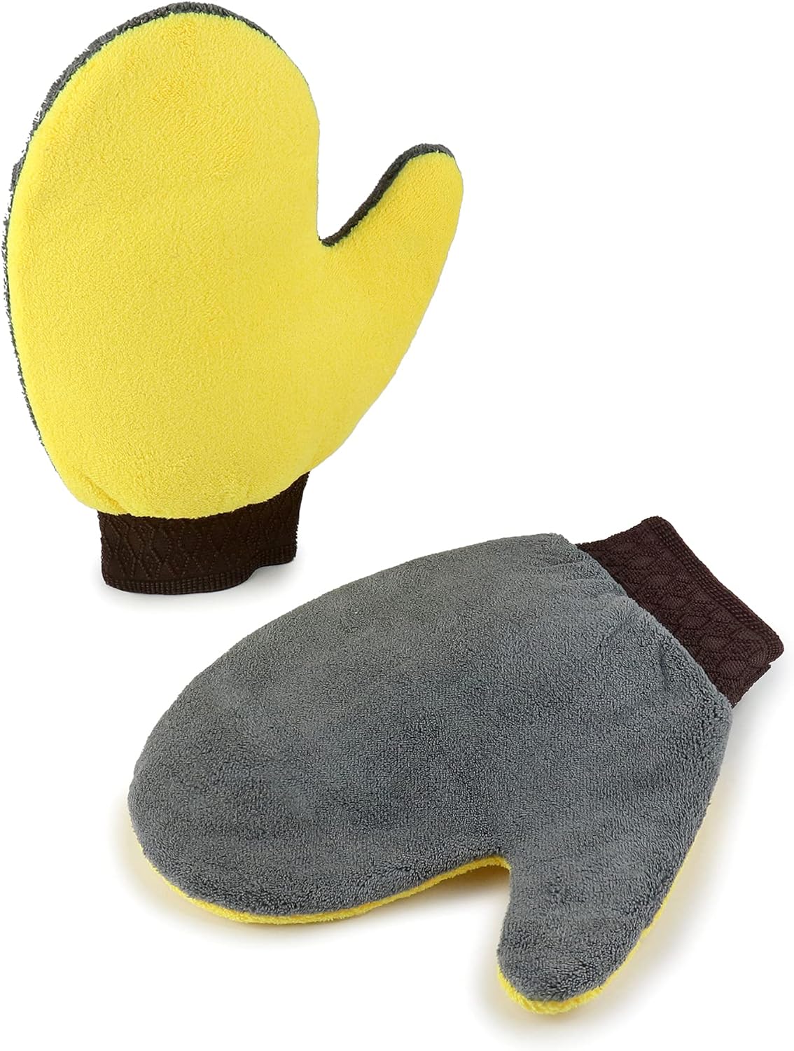 QWORK 4 Pack Painter's Gloves, Soft Microfiber Terry Mitts for Cleaning, Dusting, and Painting