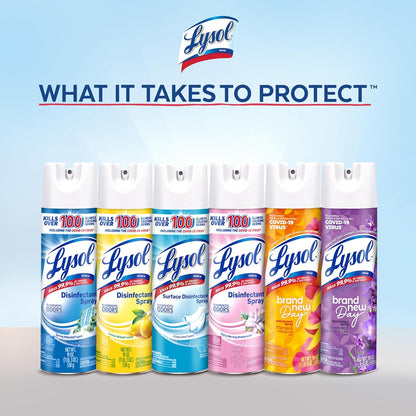 Lysol Disinfectant Spray, Sanitizing And Antibacterial Spray, For Disinfecting And Deodorizing, Early Morning Breeze, 19 Fl Oz (Pack Of 2), Packaging May Vary