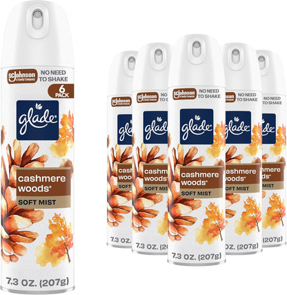 Glade Air Freshener Room Spray, Clean Linen Scent, Odor Fighting to Deliver Long Lasting Freshness, 7.3 Oz, 6 Count