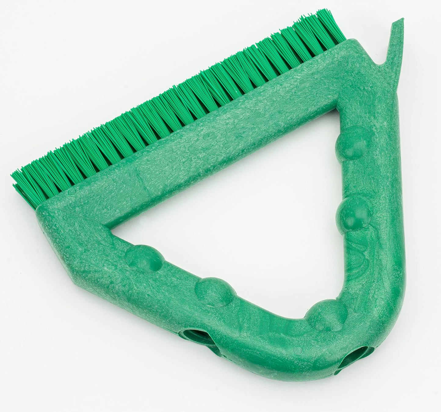 SPARTA Plastic Commercial Grout Brush, Triangle-Shaped Scrub Brush with Scraper and Two Threaded Holes for Attaching Handle (Sold Separately), 9 x 7 x 7 Inches, Gray