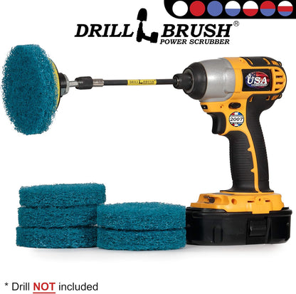 Drill Scrubber - Drill Brush Power Scrubber Pads - Bathroom - Drill Pad Attachments - Cleaning Pads - Shower Door - Baseboard - Bathroom Sink - Shower Cleaner - Flooring - Hard Water Stain Remover