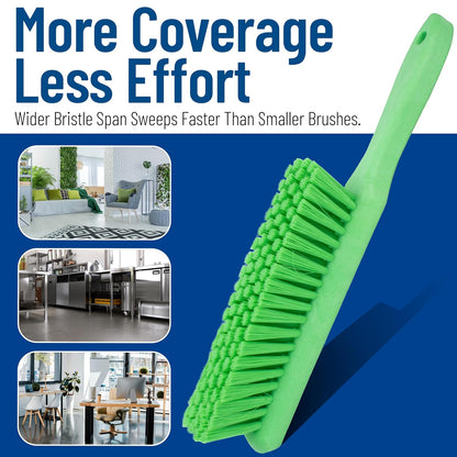 SPARTA Handheld Soft Counter Brush 8 Inch Bristle Span, Multi-Use Dust Brush with 5 Inch Handle for Tables, Countertops, and Delicate Surfaces, Polyester, Orange