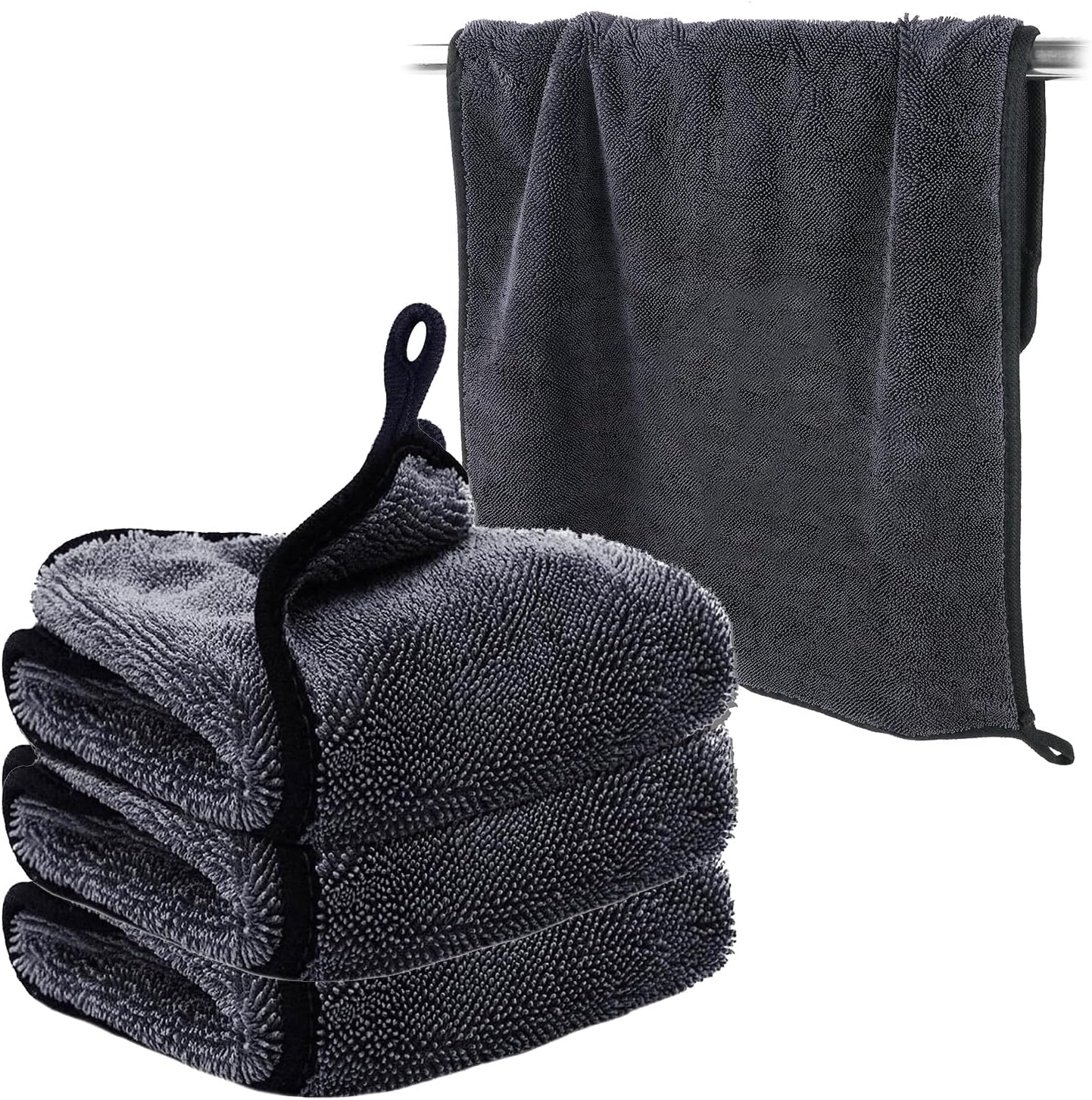 Cleaning Wipes Cloths,5pcs Cleaning Drying Towels,Shower Doors Drying Towels,12 * 10” Streak Free Glass Window Car Mirror Super Absorben Microfiber Cleaning Cloths Cleaner(5pcs grey12*10”)