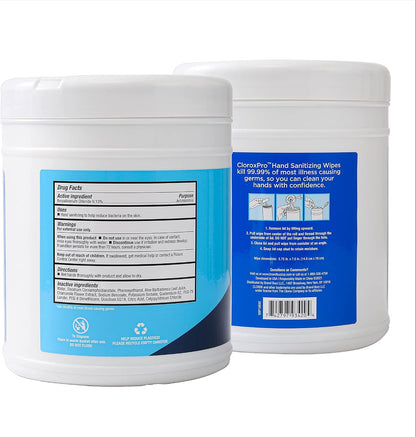 Clorox Pro Alcohol Free Hand Sanitizer Wipes with BZK, Gentle Bleach-Free Sanitizing Wipes for Hands - 0.13% BZK Formula, FDA Registered, Resealable Bulk Canister, 270 Count