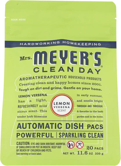 MRS. MEYER'S CLEAN DAY, Dishwasher Lemon Verbena, 11.6 Ounce