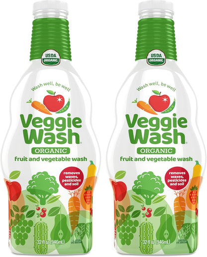 Veggie Wash Organic Fruit and Vegetable Wash, Certified Organic, Ideal for Cleaning Produce, 16 Fluid Ounce, Pack of 3 (Packaging May Vary)