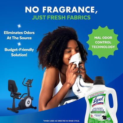Lysol Disinfectant Laundry Sanitizer & Scent Booster, Laundry Detergent Additive, Color Safe Bleach Alternative, Laundry Odor Eliminator, Kills Bacteria & Viruses, Lavender Scent, 90 Fl Oz