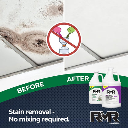 RMR Brands DIY Mold & Stain Remover Bundle, Complete Mold Killer & Mildew Prevention Kit, Disinfectant Spray, Includes 2-32 fluid ounce Bottles
