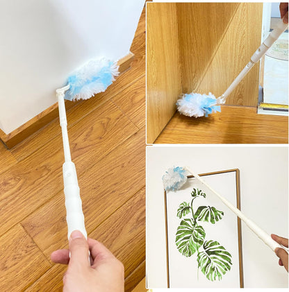 KEUYE Replacement Handles Compatible with Swiffer Duster Refill, Extended Handle, Adjustable Length Handles only (2pcs)
