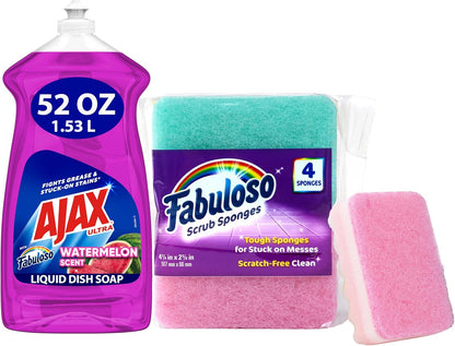 Ajax Ultra Liquid Dish Soap Orange Scent, Triple Action, 90 fl oz Bottle