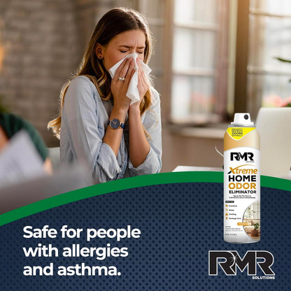 RMR Xtreme Home Odor Eliminator Spray - Neutralize Furniture, Clothing, Shoes, Garbage Cans, and More, 15 Ounces, 2-Pack, Unscented
