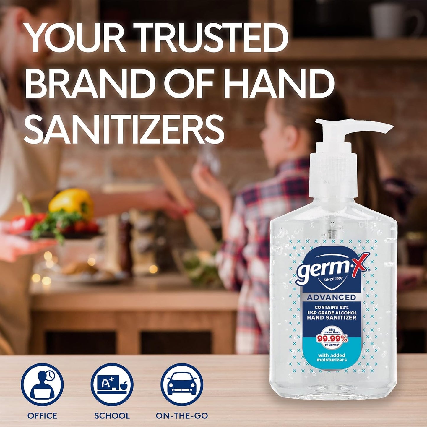 Germ-X Advanced Single-Use Hand Sanitizer Wipes, 20 Soft Wipes (Pack of 10), Fast-Drying & No Rinse Plant-Based Alcohol, Moisturizing Hand Sanitizer with 70% Alcohol