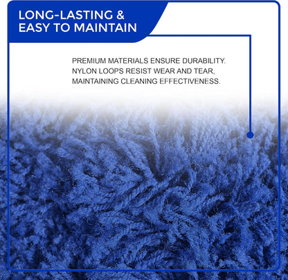 Nine Forty 36-Inch Premium Nylon Dust Mop Replacement Head - Heavy Duty Mop Head Refill for Industrial, Commercial, and Residential Cleaning - Dry Floor Duster for Hardwood Surfaces - Blue (1-Pack)
