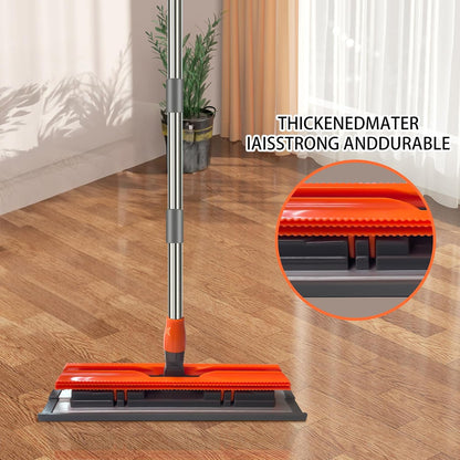 57-inch Microfiber Flat Mop with Stainless Steel Telescopic Handle and 4 Washable Mop Pads for Wet and Dry Cleaning of Hardwood, Tile, Laminate, and Vinyl Floors Scratch-Resistant Professional Mops