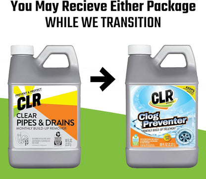 CLR Clear Pipes & Drains Clog Remover and Cleaner, For Shower, Sink, Toilet, Garbage Disposal, 42 Ounce Bottle