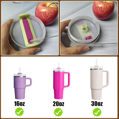 Straw Cleaner Brush, Straw Cleaning Brush by 304 Stainless Steel and Nylon Bristles, Hummingbird Feeders, Glass/Silicone Straws or Brush for Cleaning Straws.
