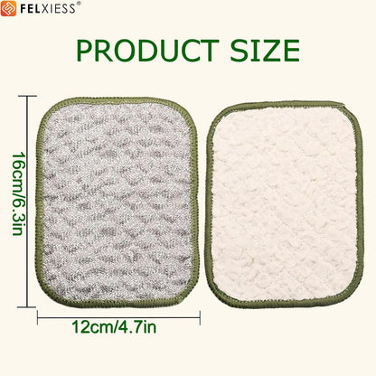 2026 New Double Side Non Scratch Wire Dishcloths,Multipurpose Wire Dishwashing Rags for Wet and Dry, Reusable Metal Dish Cloth,Wire Miracle Cleaning Cloths for Kitchen(Silver 6Pcs)