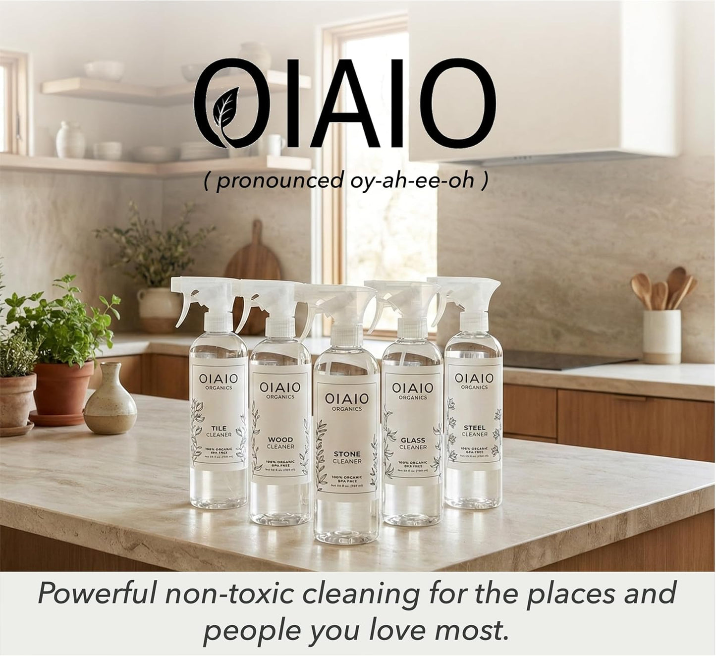 Non-Toxic Glass Cleaner - Natural Organic Ingredients that Truly Perform - 24oz - Light Coconut & Bergamot Scent
