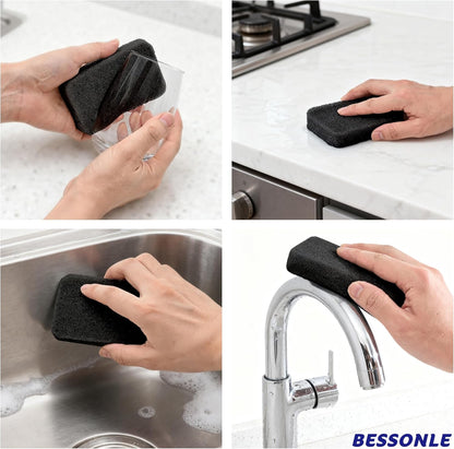 8 Pack Silicone Scrubbing Sponges, Heavy-Duty, Non-Scratch Kitchen Sponges - Reusable, Odor-Free, Perfect as Cleaning for Dishes, Non-Stick, Countertops (Grey)