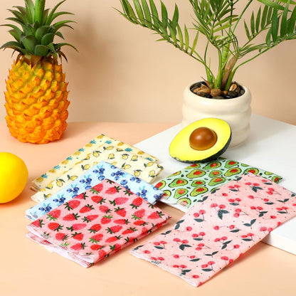 Redbaker 30 Pcs Reusable Paper Towels Rolls Kitchen Towels Bulk Washable Paperless Cloth Cotton Hand Napkins with Cardboard Reusable Napkins for Kitchen Bathroom(Floral,10 x 12 in)