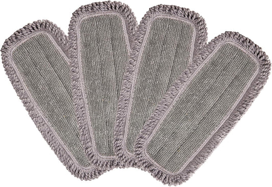 CLEANHOME Microfiber Mop Pads 4 Pieces for Floor Cleaning,Fit CLEANHOME Dust Mop: B09PBPGSJ3, Chenille Microfiber Replacement Pads