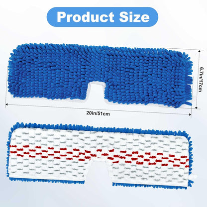 4 Pack Mop Head Replacement Compatible with O-cedar Hardwood Floor 'N More Microfiber Dual or 3-Action Flip Mop Refill Chenille Mop Replace Pads for Ocedar Dual-Action Flip Mop,Reusable & Washable Pad