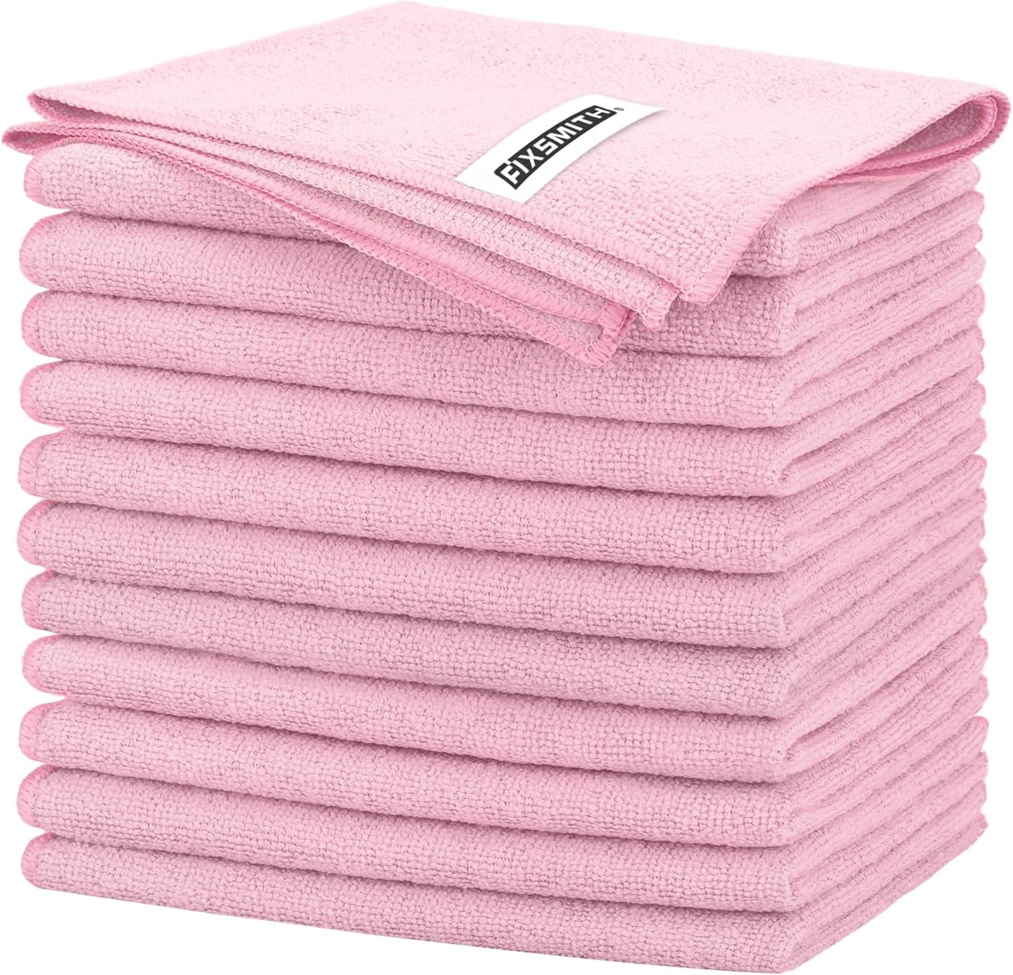 FIXSMITH Microfiber Cleaning Cloth - Pack of 8, Size: 12 x 16 in, Multi-Functional Cleaning Towels, Highly Absorbent Cleaning Rags, Lint-Free, Streak-Free Cleaning Cloths for Car Kitchen Home