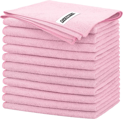 FIXSMITH Microfiber Cleaning Cloth - Pack of 8, Size: 12 x 16 in, Multi-Functional Cleaning Towels, Highly Absorbent Cleaning Rags, Lint-Free, Streak-Free Cleaning Cloths for Car Kitchen Home