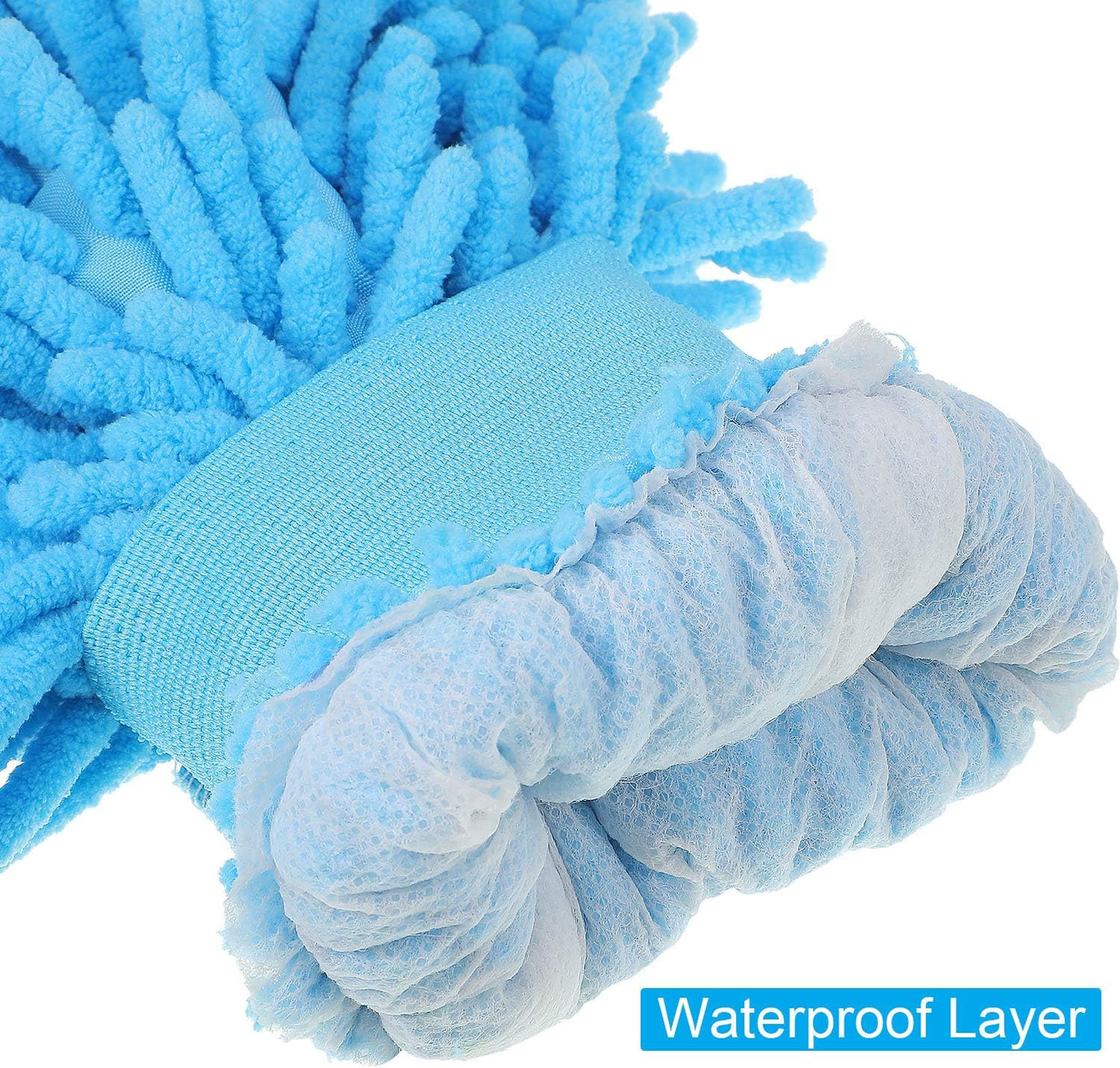 BBTO 5 Pack Car Wash Mitts Scratch Free Premium Chenille Microfiber Mitts 6" x 9" Double Sided Lint-Free Car Wash Gloves for Trucks, SUVs, Motorcycles, and More