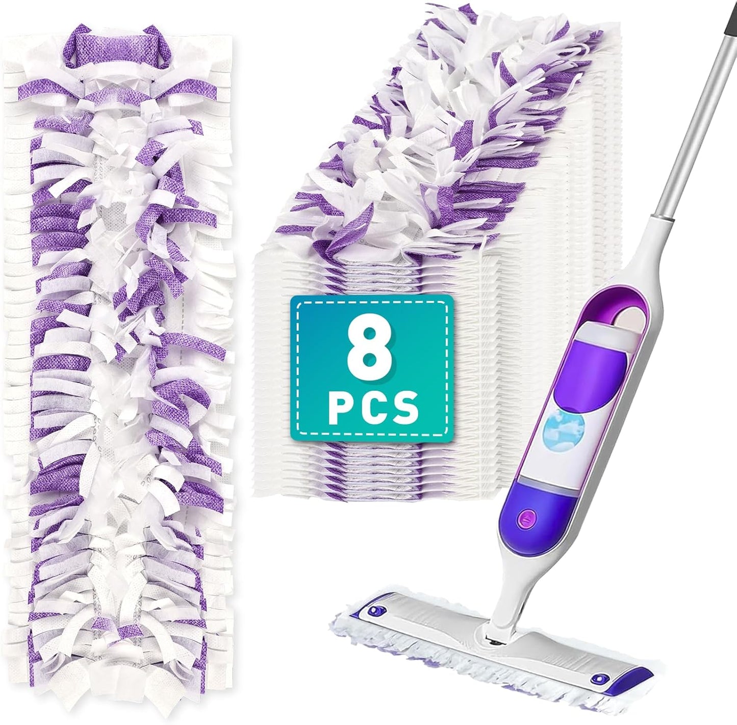 5X Cleaning Power Mop Pads Compatible with Swiffer PowerMop, Disposable Mopping Pad Refills for Cleaning, Multi-Surface Wood Floor Replacement Pads（32 Pack）