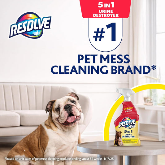 Resolve Pet Specialist Urine Destroyer Carpet Cleaner Spray – Urine Eliminator for Pet Stains & Odors Up to 7 Days Old, 22oz