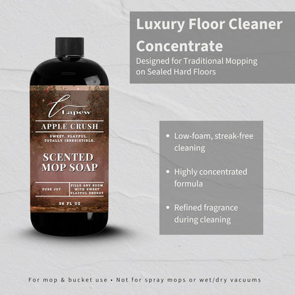 Lapew Santal Scented Mop Soap - Luxury Floor Cleaner Concentrate for Mopping Tile, Laminate, Vinyl & Hardwood | Streak-Free, Low-Foam | 36 oz - Colors B